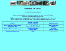 Tablet Screenshot of marshallscamera.com